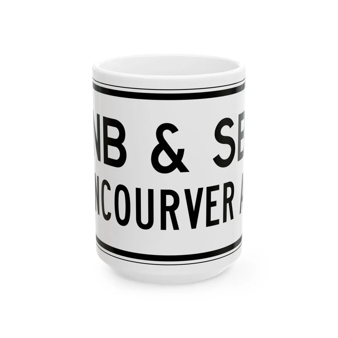 PBOT Road sign R6332 (Oregon) (Road Sign) White Coffee Mug 15oz - Go Mug Yourself