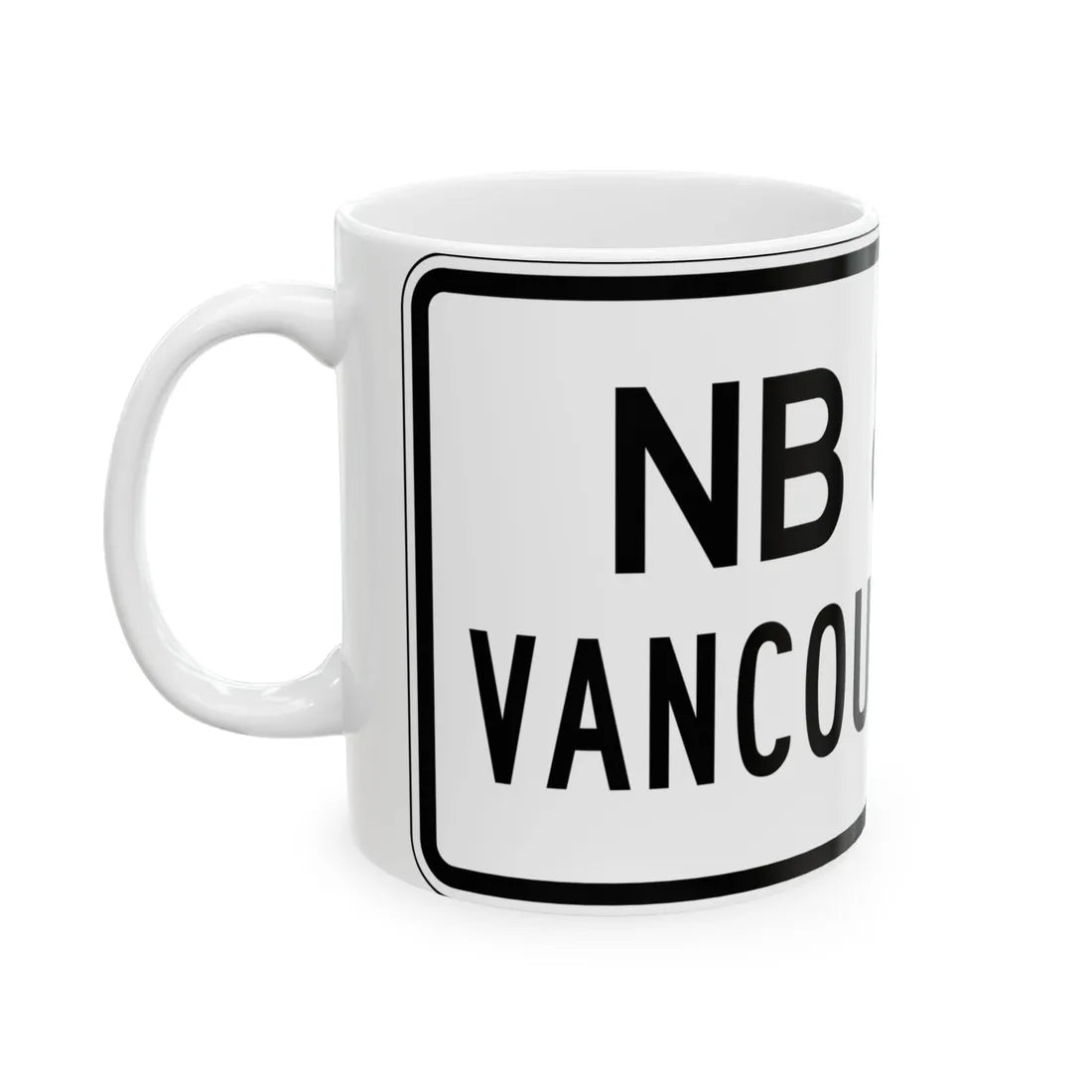 PBOT Road sign R6332 (Oregon) (Road Sign) White Coffee Mug - Go Mug Yourself