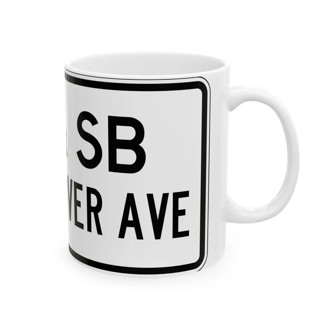 PBOT Road sign R6332 (Oregon) (Road Sign) White Coffee Mug - Go Mug Yourself