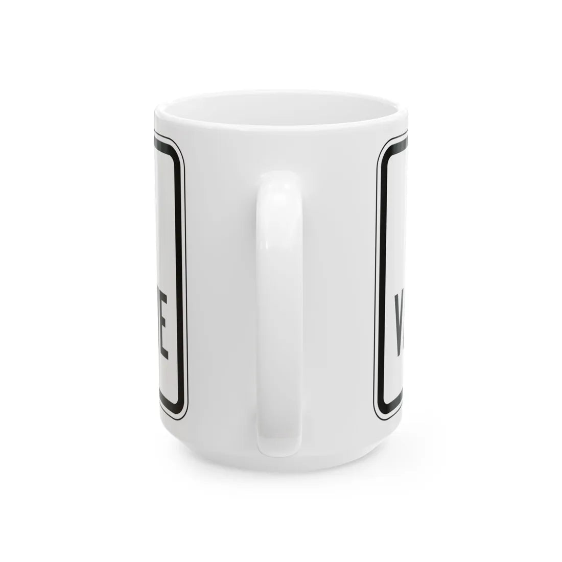 PBOT Road sign R6332 (Oregon) (Road Sign) White Coffee Mug - Go Mug Yourself