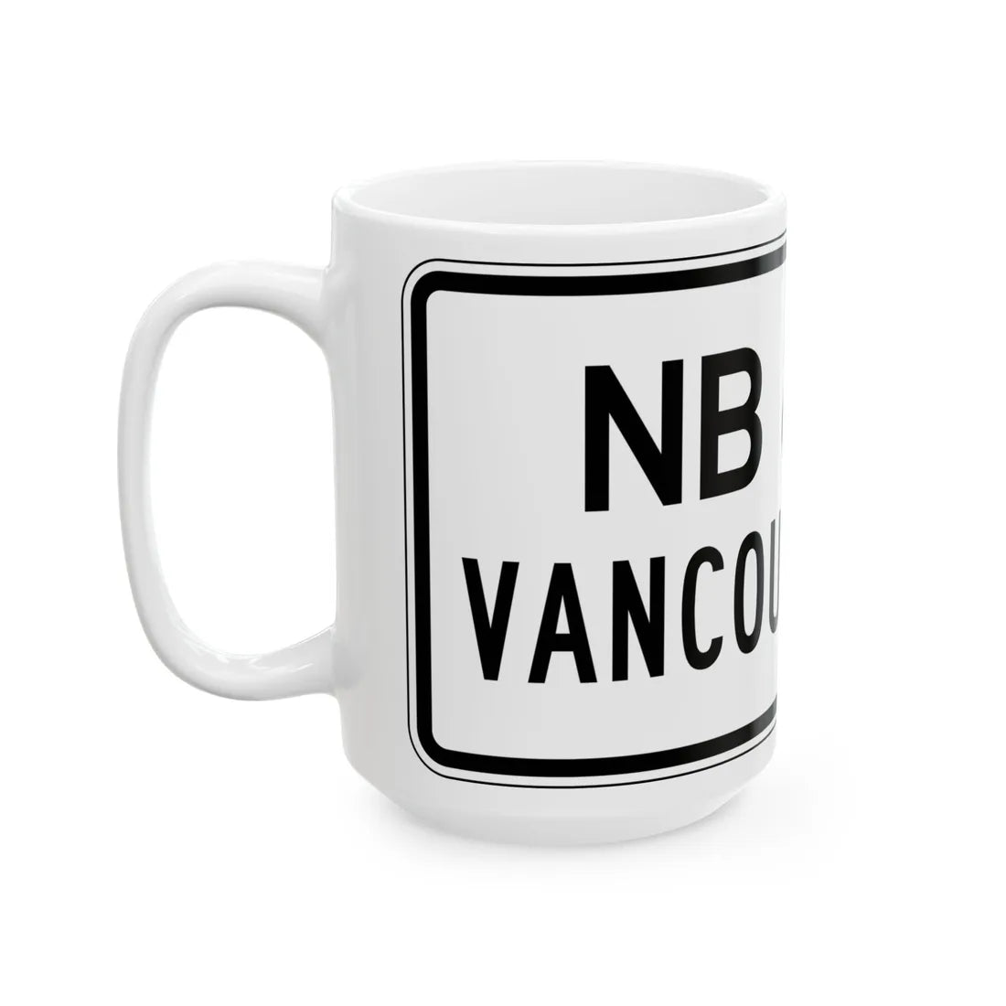 PBOT Road sign R6332 (Oregon) (Road Sign) White Coffee Mug - Go Mug Yourself