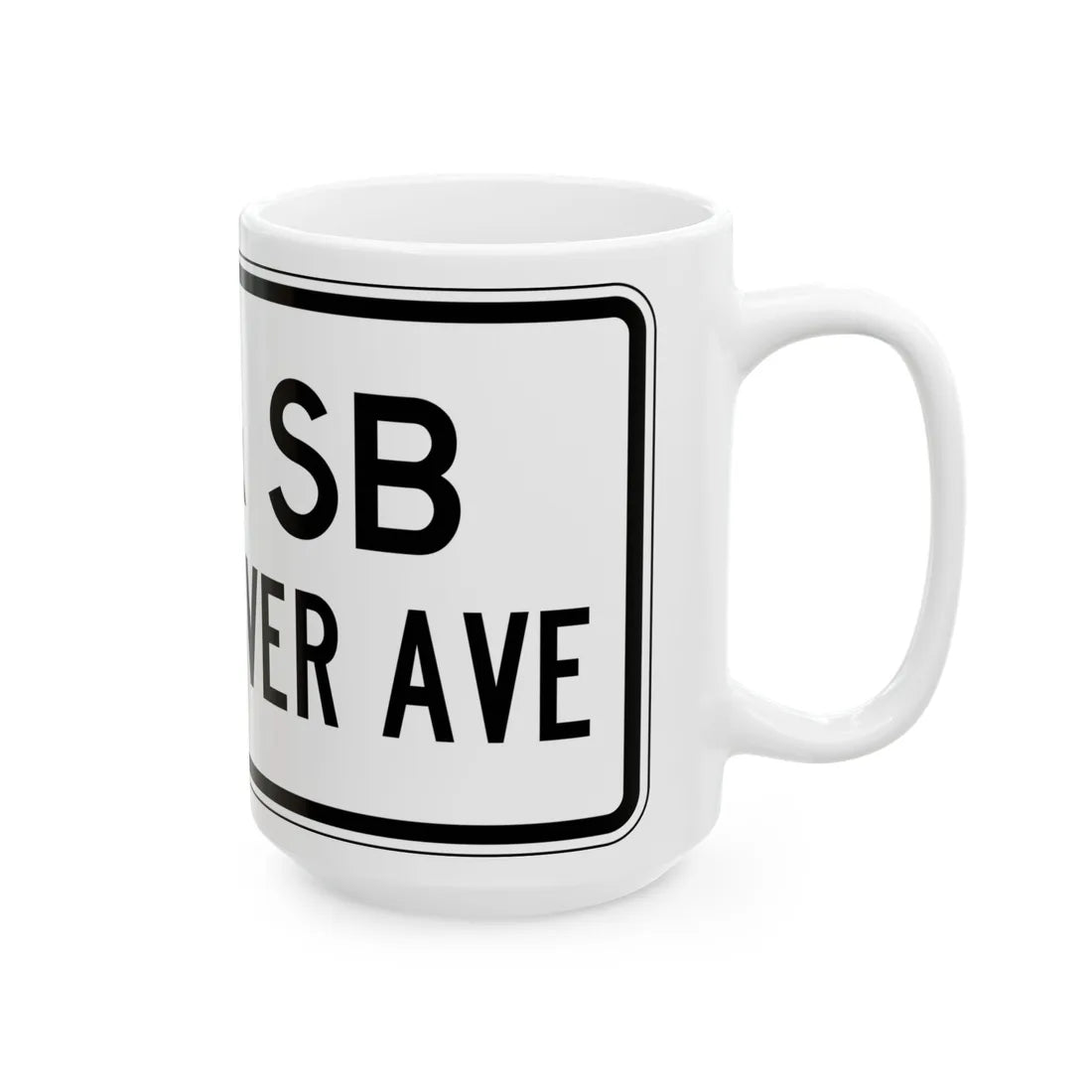 PBOT Road sign R6332 (Oregon) (Road Sign) White Coffee Mug - Go Mug Yourself