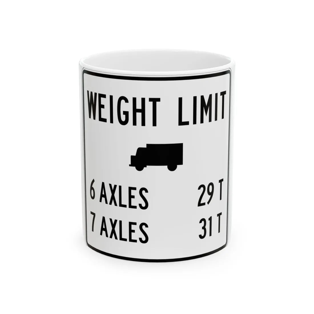 PBOT Road sign R6334 (Oregon) (Road Sign) White Coffee Mug 11oz - Go Mug Yourself