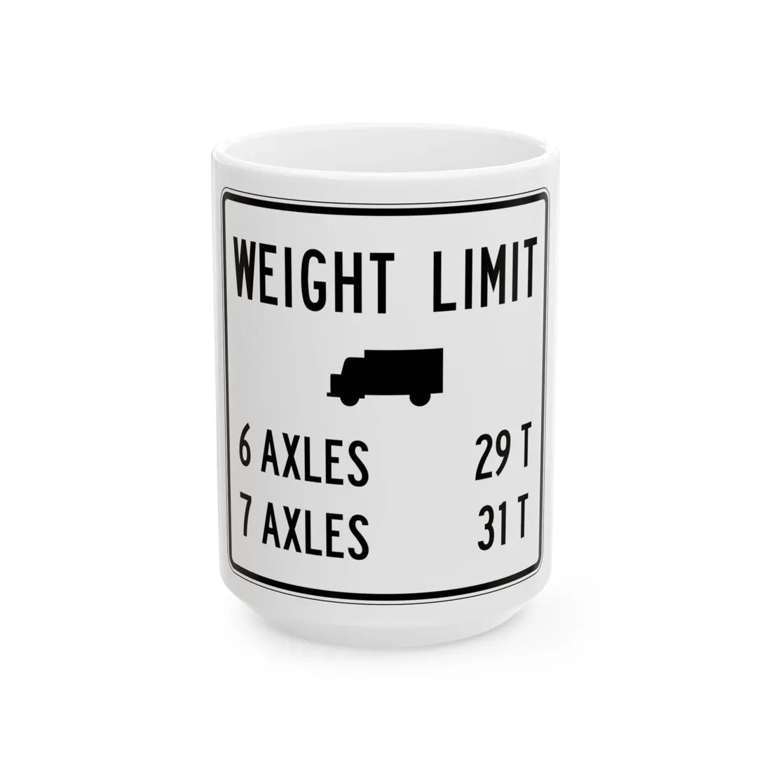 PBOT Road sign R6334 (Oregon) (Road Sign) White Coffee Mug 15oz - Go Mug Yourself