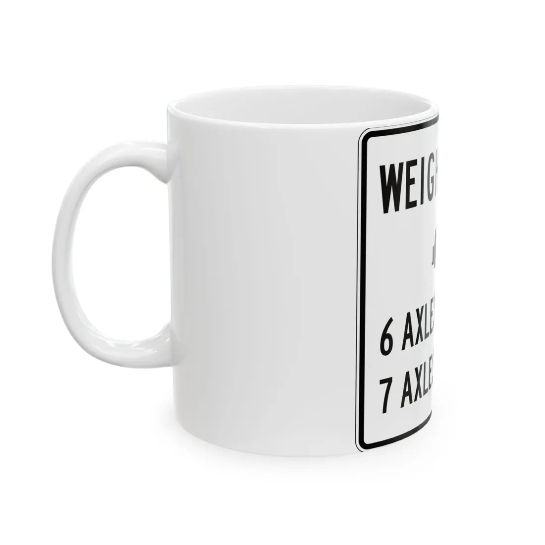 PBOT Road sign R6334 (Oregon) (Road Sign) White Coffee Mug - Go Mug Yourself