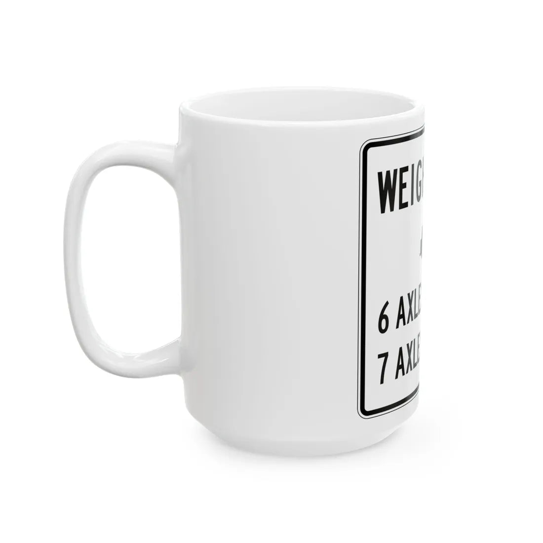 PBOT Road sign R6334 (Oregon) (Road Sign) White Coffee Mug - Go Mug Yourself