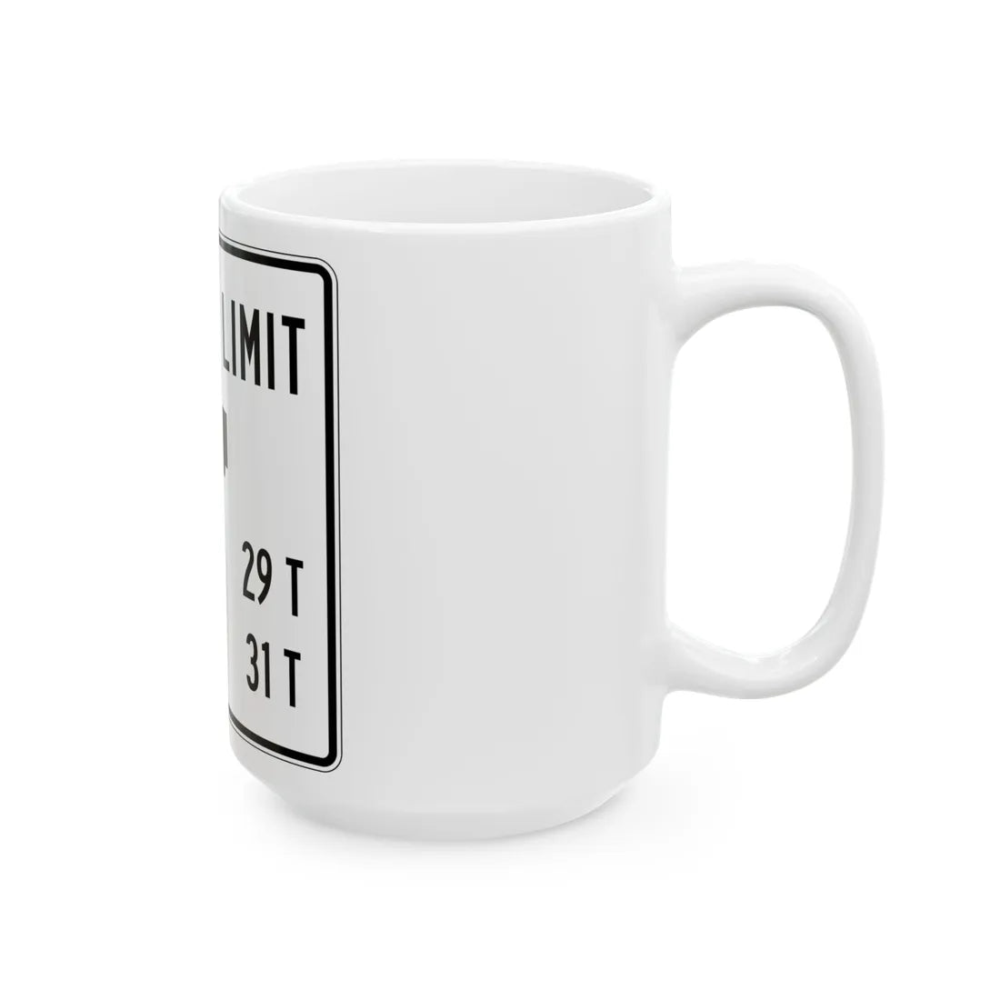 PBOT Road sign R6334 (Oregon) (Road Sign) White Coffee Mug - Go Mug Yourself