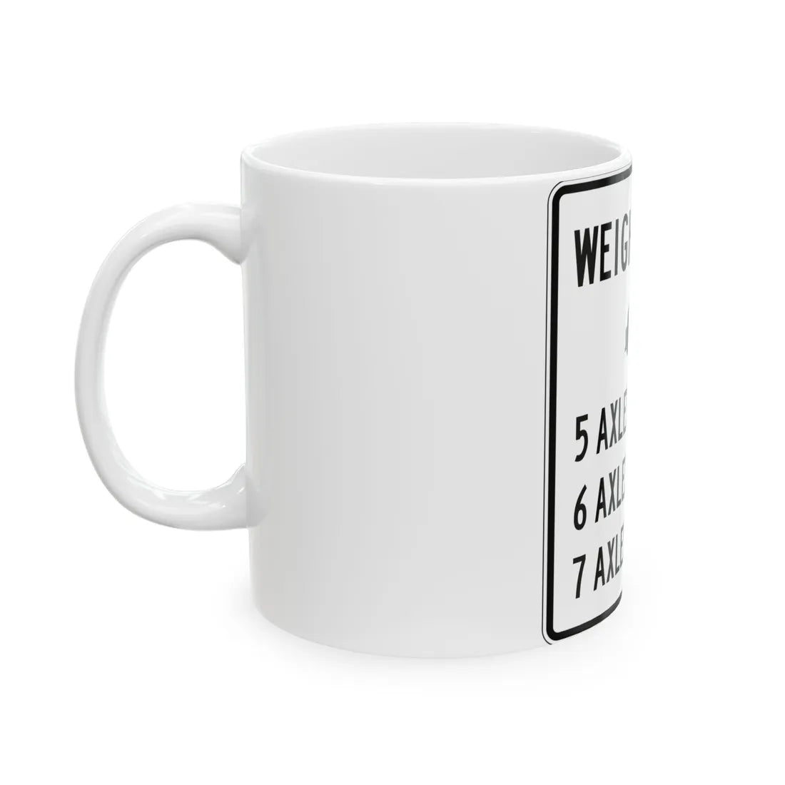 PBOT Road sign R6345 (Oregon) (Road Sign) White Coffee Mug - Go Mug Yourself