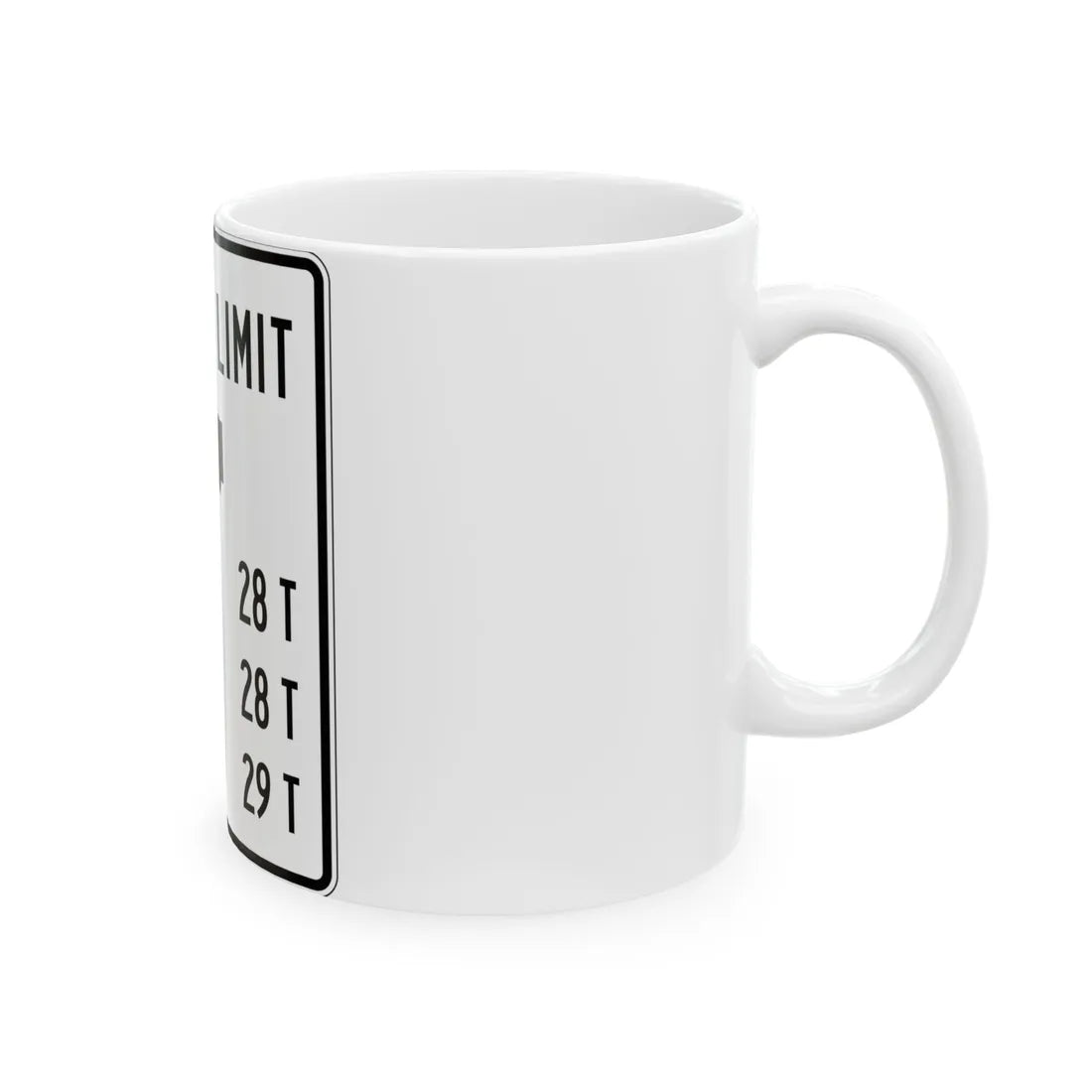 PBOT Road sign R6345 (Oregon) (Road Sign) White Coffee Mug - Go Mug Yourself