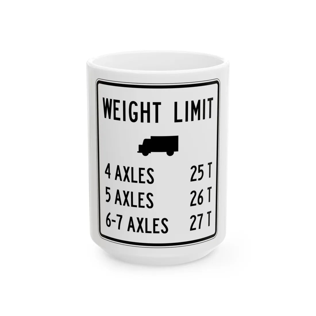 PBOT Road sign R6346 (Oregon) (Road Sign) White Coffee Mug 15oz - Go Mug Yourself
