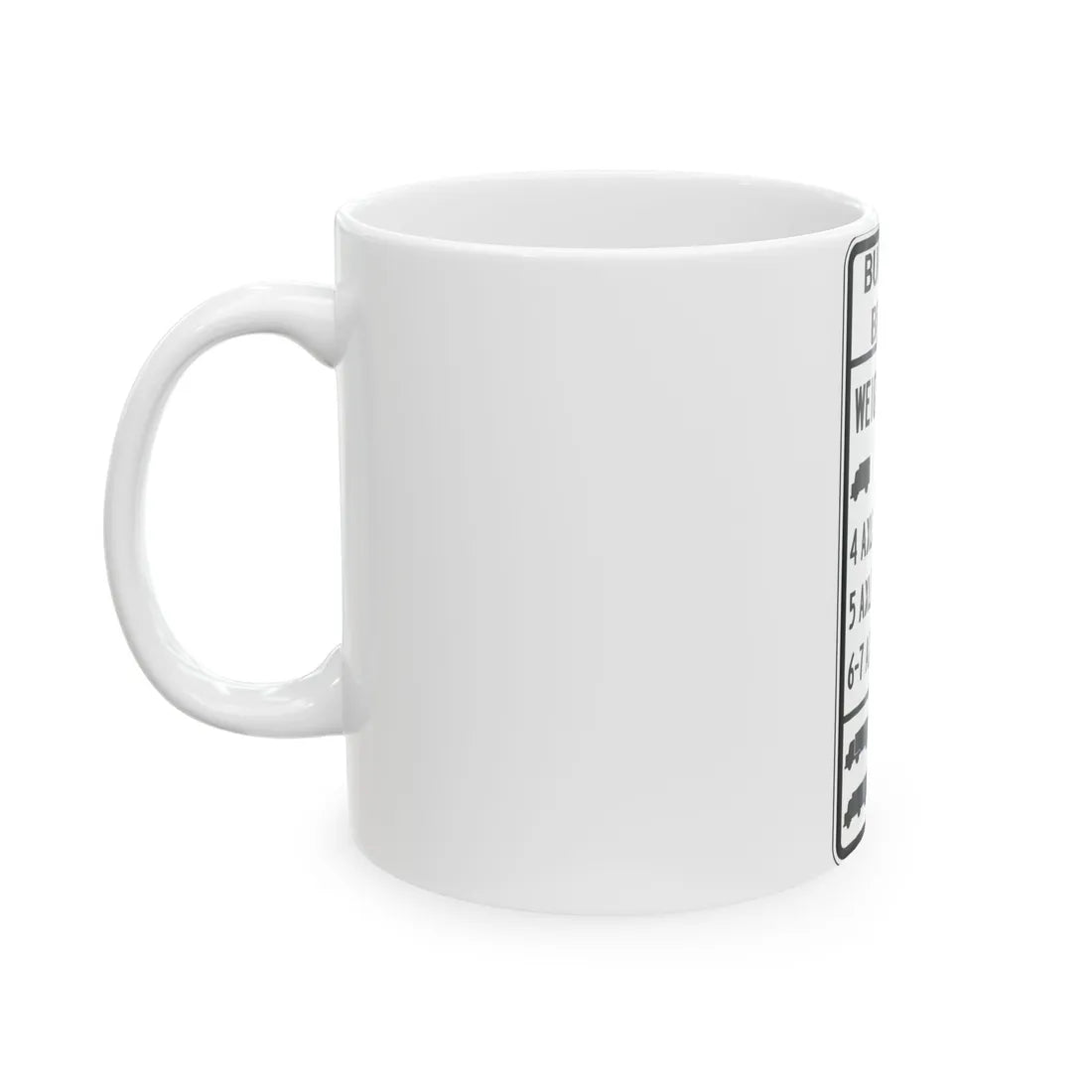 PBOT Road sign R6347 (Oregon) (Road Sign) White Coffee Mug - Go Mug Yourself