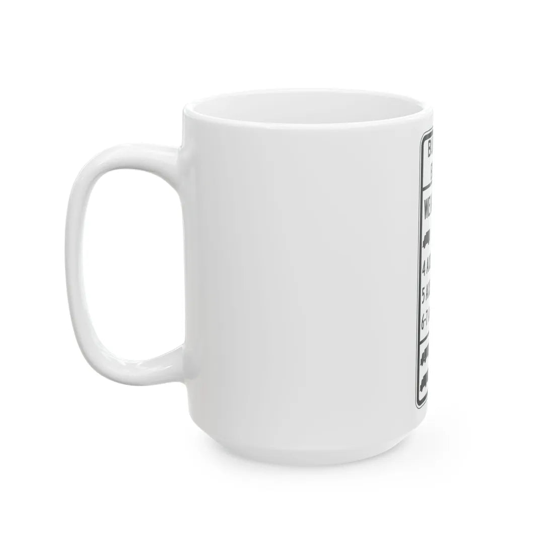 PBOT Road sign R6347 (Oregon) (Road Sign) White Coffee Mug - Go Mug Yourself