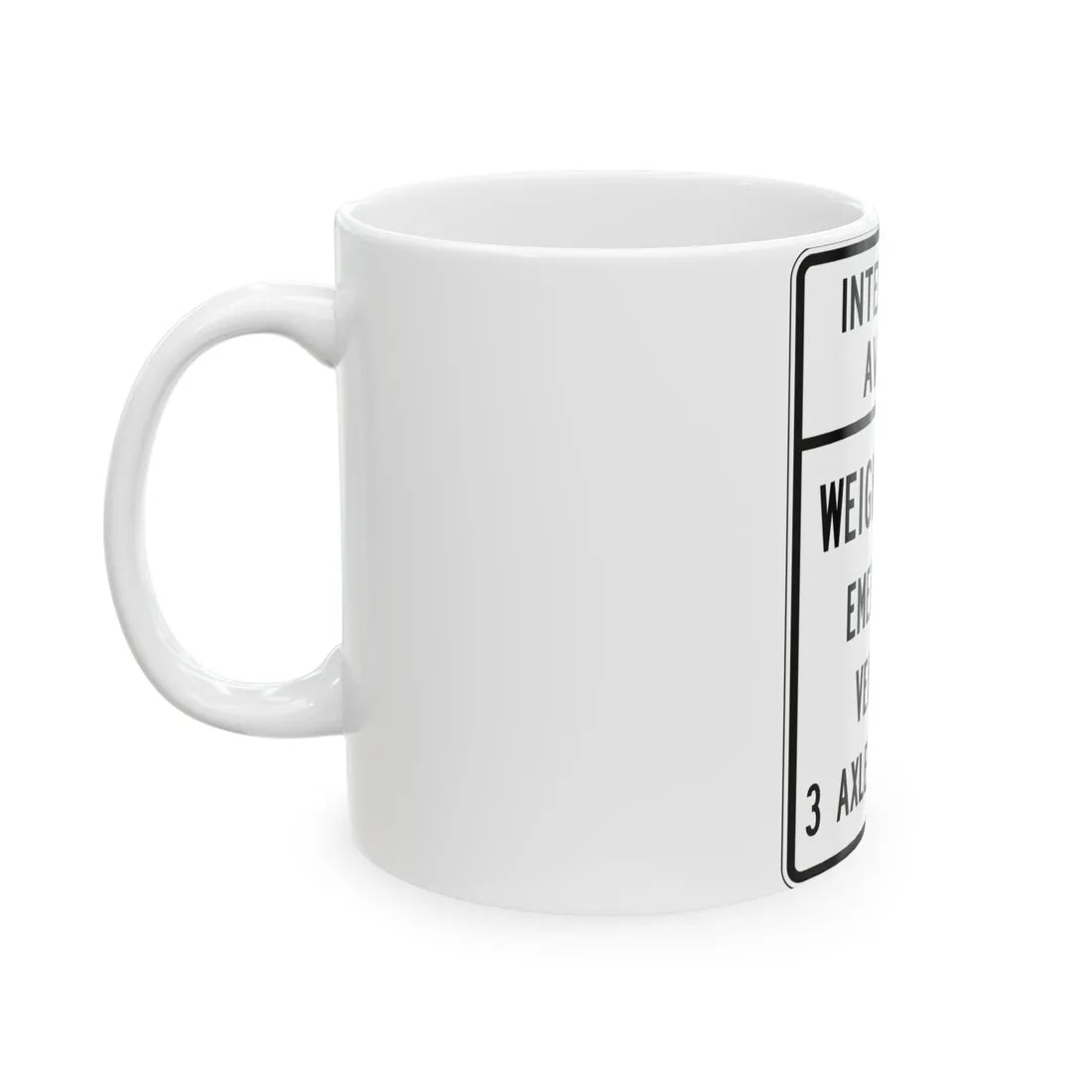 PBOT Road sign R6352 (Oregon) (Road Sign) White Coffee Mug - Go Mug Yourself