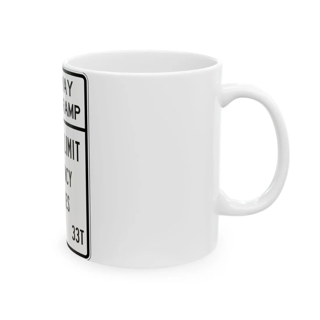 PBOT Road sign R6354 (Oregon) (Road Sign) White Coffee Mug - Go Mug Yourself