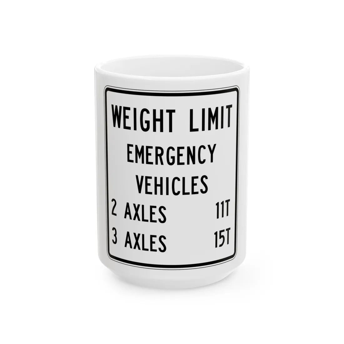 PBOT Road sign R6366 (Oregon) (Road Sign) White Coffee Mug 15oz - Go Mug Yourself