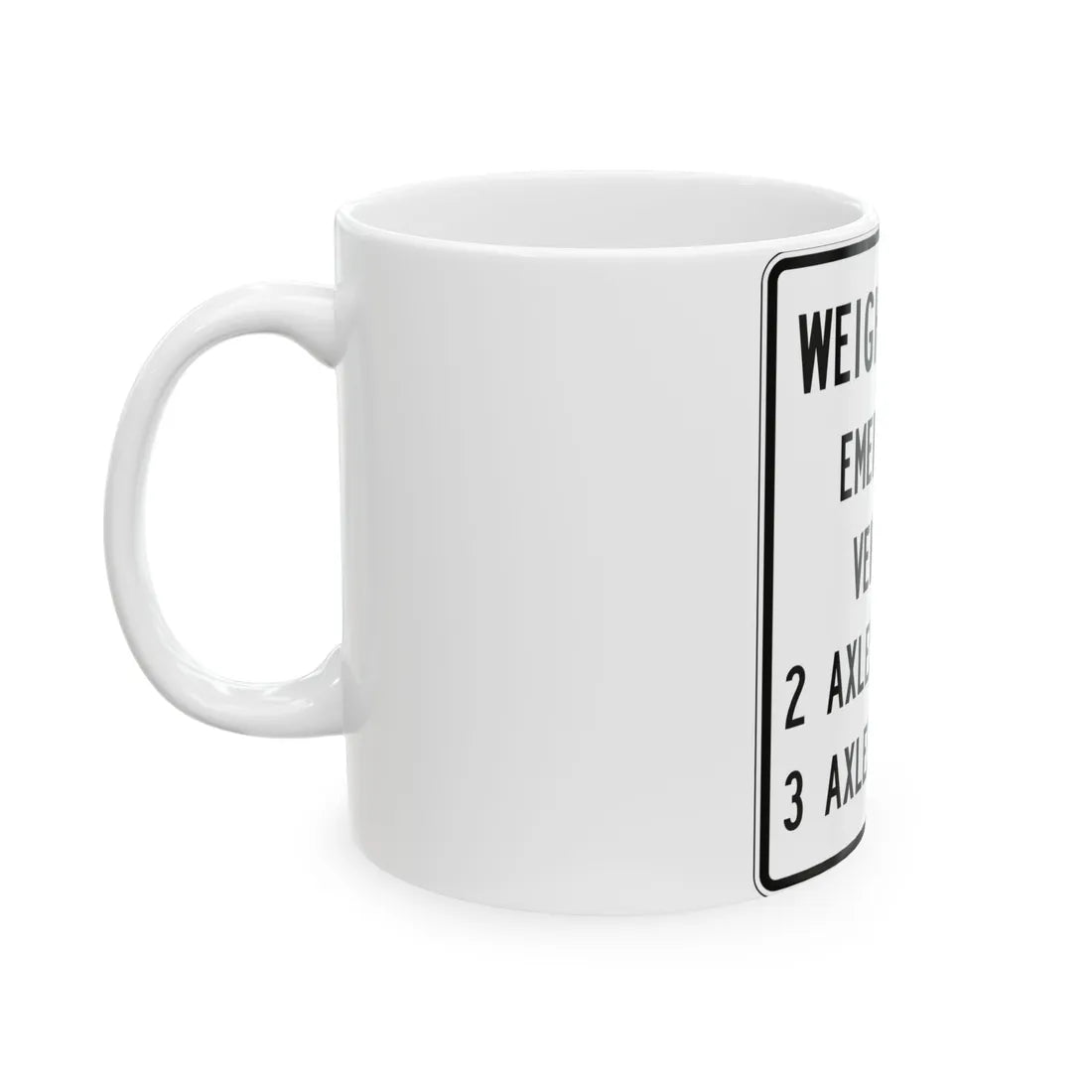 PBOT Road sign R6366 (Oregon) (Road Sign) White Coffee Mug - Go Mug Yourself