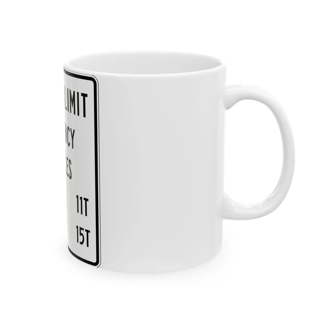 PBOT Road sign R6366 (Oregon) (Road Sign) White Coffee Mug - Go Mug Yourself