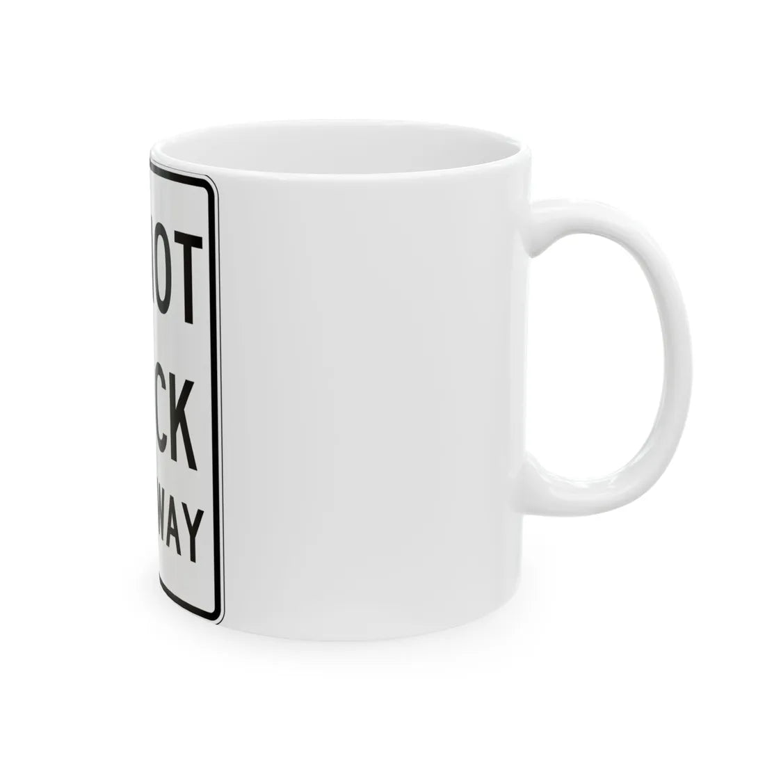 PBOT Road sign R6465 (Oregon) (Road Sign) White Coffee Mug - Go Mug Yourself