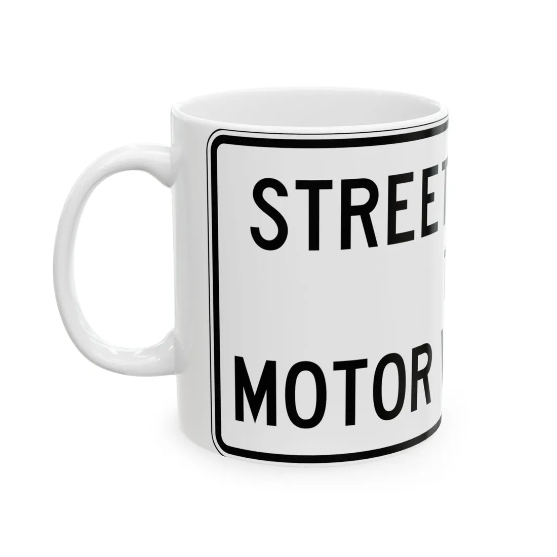 PBOT Road sign R6525 (Oregon) (Road Sign) White Coffee Mug - Go Mug Yourself