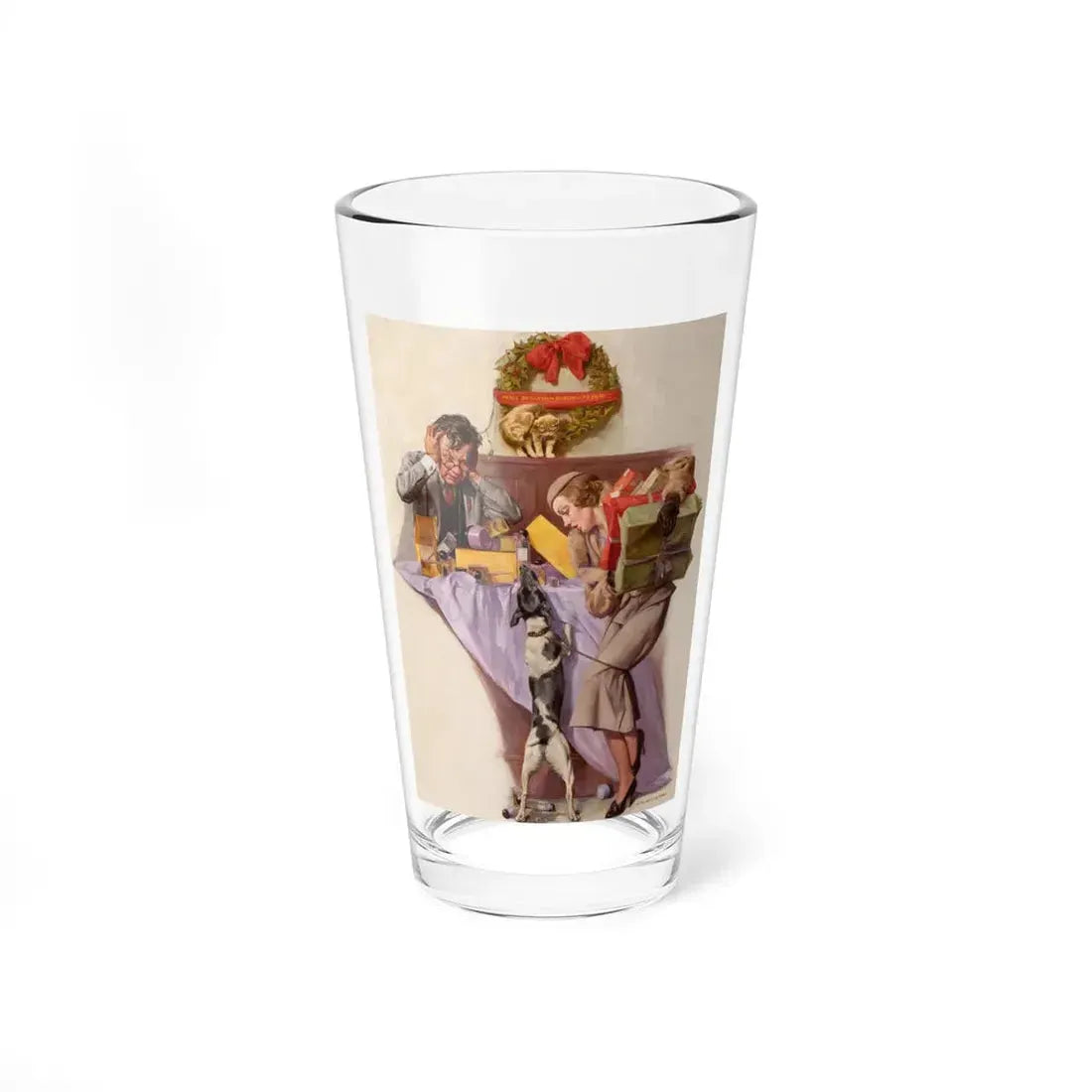 Peace on Earth, Good Will to Men (Magazine Illustration) Pint Glass 16oz 16oz - Go Mug Yourself