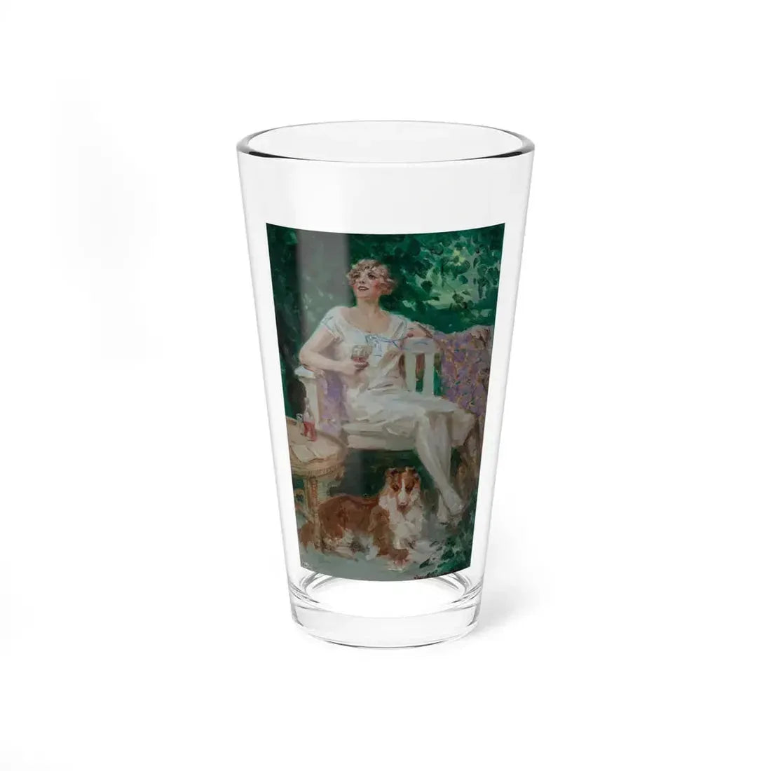 Peaceful Afternoons (Magazine Illustration) Pint Glass 16oz 16oz - Go Mug Yourself