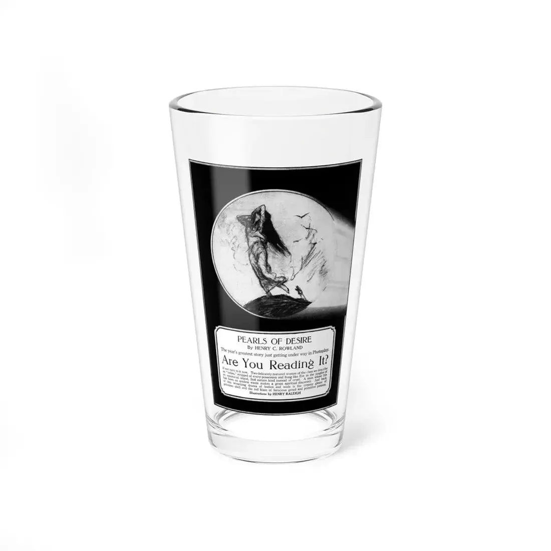 Pearls of Desire (1), Photoplay magazine, August 1917 (Magazine Illustration) Pint Glass 16oz 16oz - Go Mug Yourself