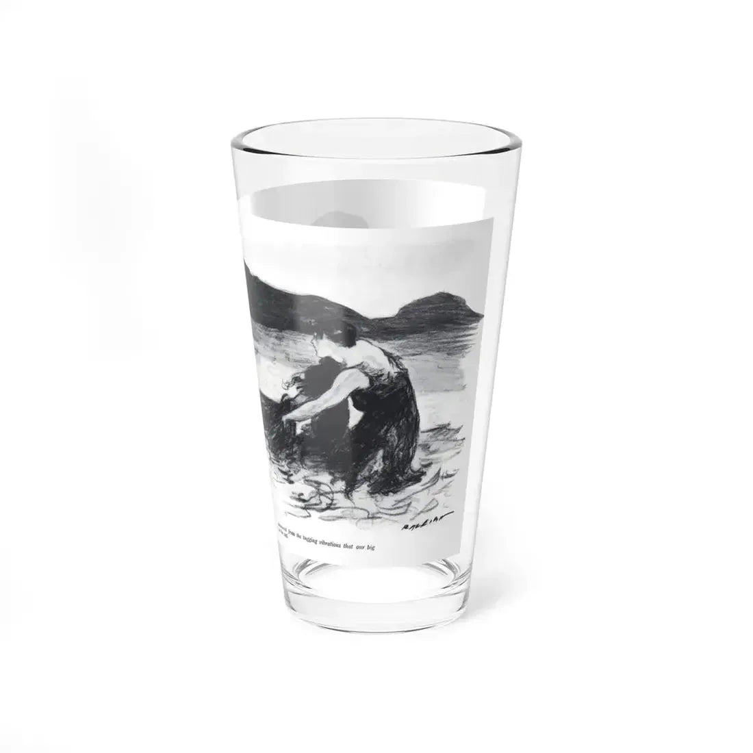 Pearls of Desire (3), Photoplay magazine, August 1917 (Magazine Illustration) Pint Glass 16oz - Go Mug Yourself