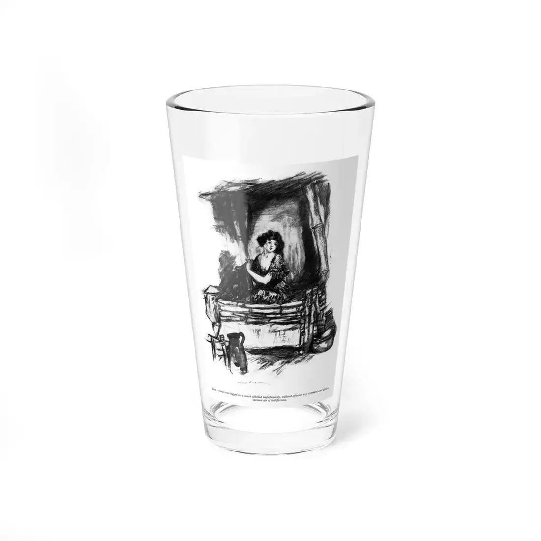 Pearls of Desire (5), Photoplay magazine, August 1917 (Magazine Illustration) Pint Glass 16oz 16oz - Go Mug Yourself