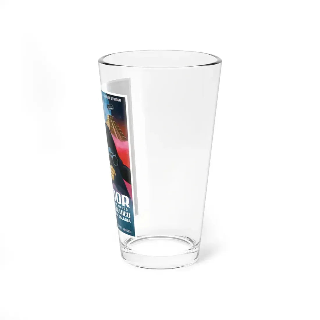 PECADOR THE BLACK MASKED MAN VS PROFESSOR LOCO AND THE INVASION FROM ANOTHER GALAXY Movie Poster - Pint Glass 16oz - Go Mug Yourself