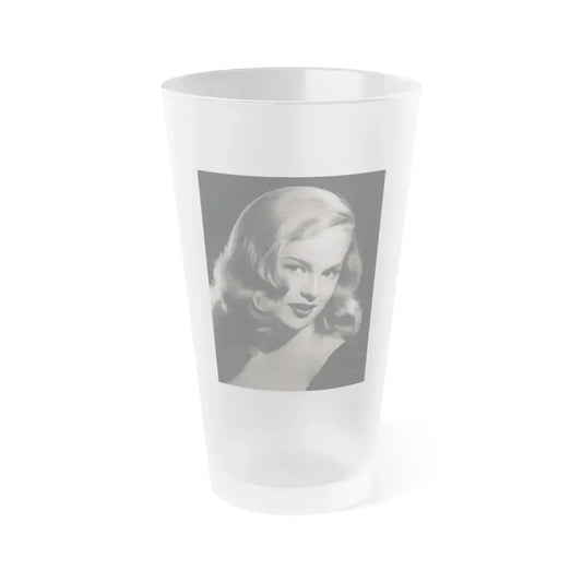 Peggy Cummins #07 (Vintage Female Icon) Frosted Pint Glass 16oz 16oz Frosted - Go Mug Yourself