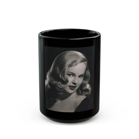 Peggy Cummins #071 (Vintage Female Icon) Black Coffee Mug 15oz - Go Mug Yourself