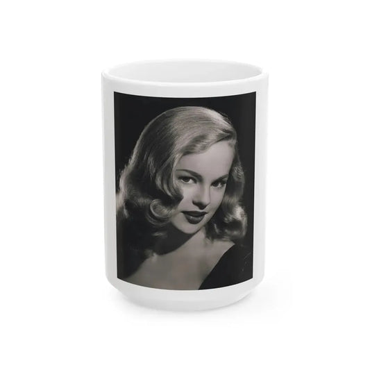 Peggy Cummins #071 (Vintage Female Icon) White Coffee Mug 15oz - Go Mug Yourself