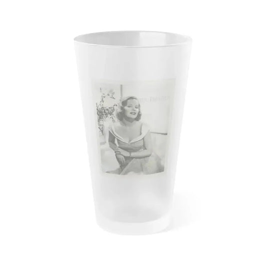 Peggy Cummins #21 (Vintage Female Icon) Frosted Pint Glass 16oz 16oz Frosted - Go Mug Yourself