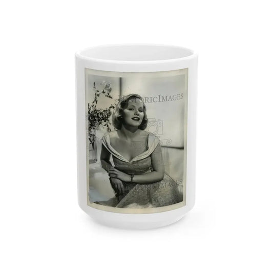Peggy Cummins #21 (Vintage Female Icon) White Coffee Mug 15oz - Go Mug Yourself