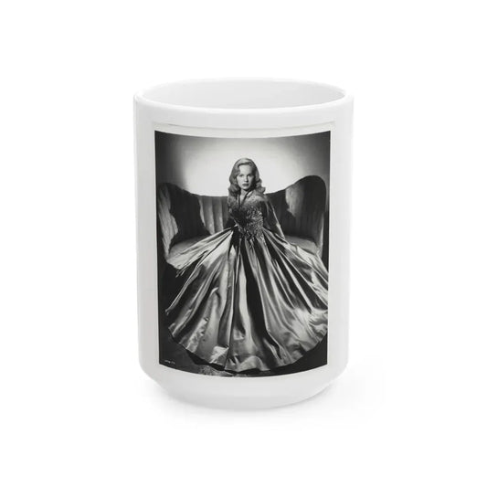 Peggy Cummins #23 (Vintage Female Icon) White Coffee Mug 15oz - Go Mug Yourself
