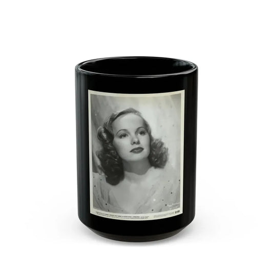 Peggy Cummins #30 (Vintage Female Icon) Black Coffee Mug 15oz - Go Mug Yourself
