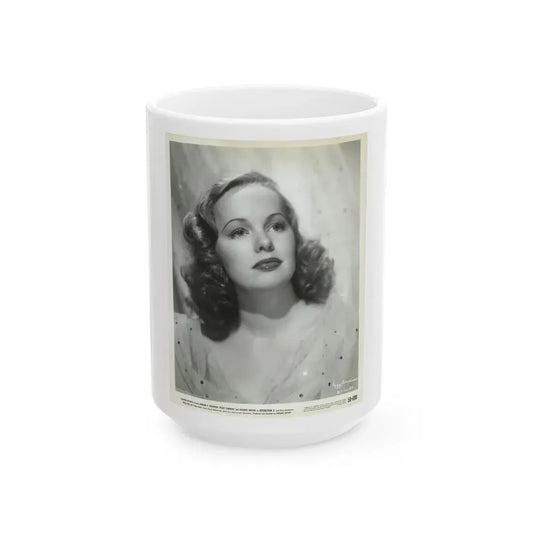 Peggy Cummins #30 (Vintage Female Icon) White Coffee Mug 15oz - Go Mug Yourself