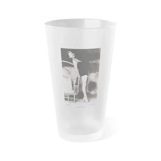 Peggy Dow #08 (Vintage Female Icon) Frosted Pint Glass 16oz 16oz Frosted - Go Mug Yourself