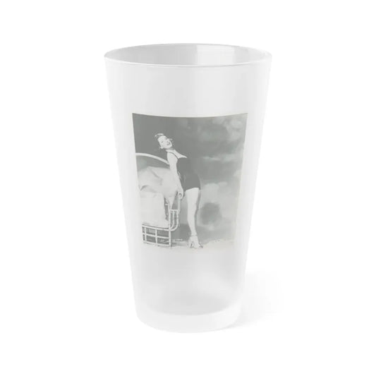Peggy Dow #081 (Vintage Female Icon) Frosted Pint Glass 16oz 16oz Frosted - Go Mug Yourself