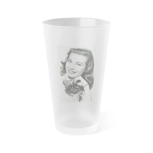 Peggy Dow #18 (Vintage Female Icon) Frosted Pint Glass 16oz 16oz Frosted - Go Mug Yourself