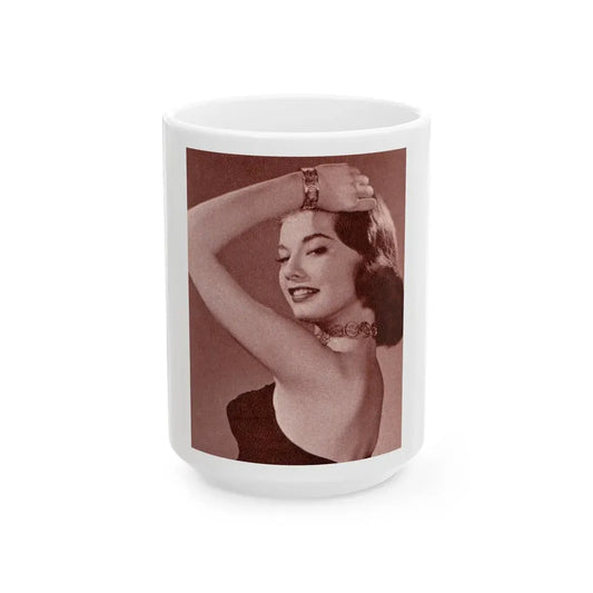 Peggy Dow #56 (Vintage Female Icon) White Coffee Mug 15oz - Go Mug Yourself