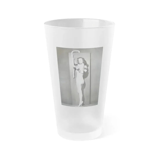 Peggy Dow #67 (Vintage Female Icon) Frosted Pint Glass 16oz 16oz Frosted - Go Mug Yourself