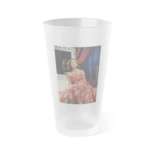 Peggy Dow #69 - 8x10 Color Early 50's Glamour Photo on Magazine Page (Vintage Female Icon) Frosted Pint Glass 16oz 16oz Frosted - Go Mug Yourself