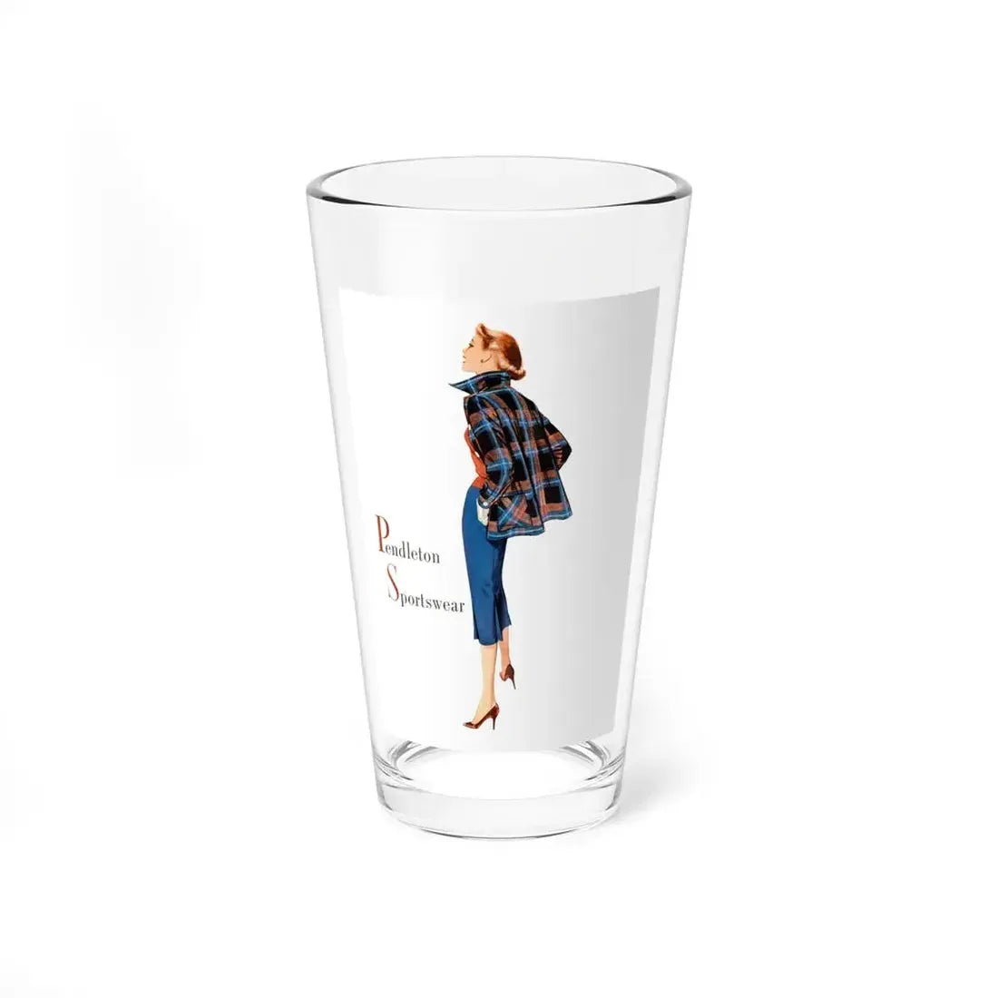 Pendleton Sportswear, advertisement, 1955 (Magazine Illustration) Pint Glass 16oz 16oz - Go Mug Yourself