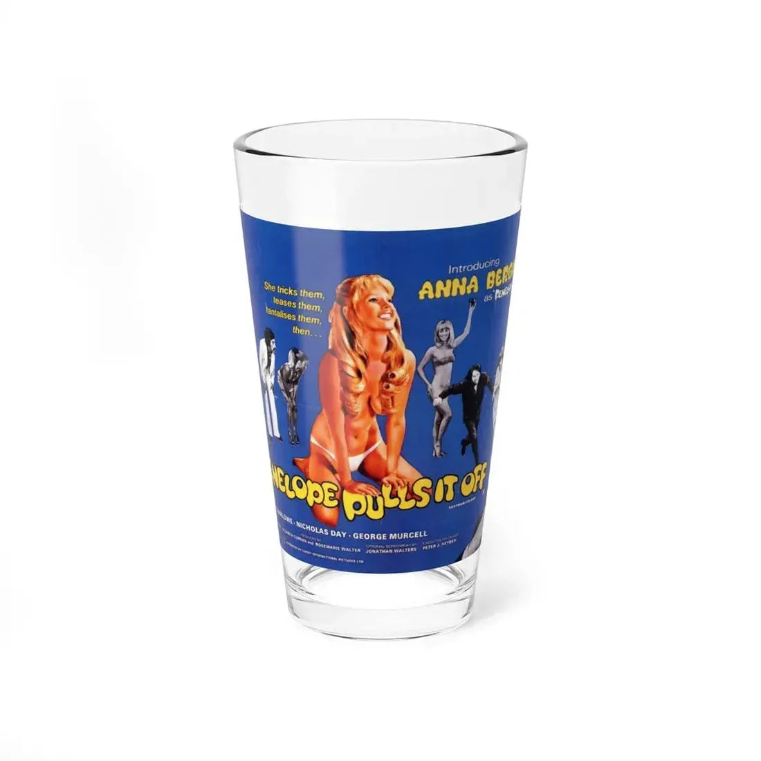 PENELOPE PULLS IT OFF 1975 Movie Poster - Pint Glass 16oz 16oz - Go Mug Yourself