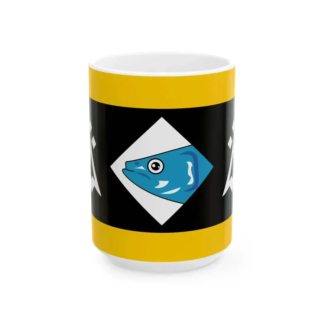 Penn Sardin traditional district flag (France) White Coffee Mug 15oz - Go Mug Yourself