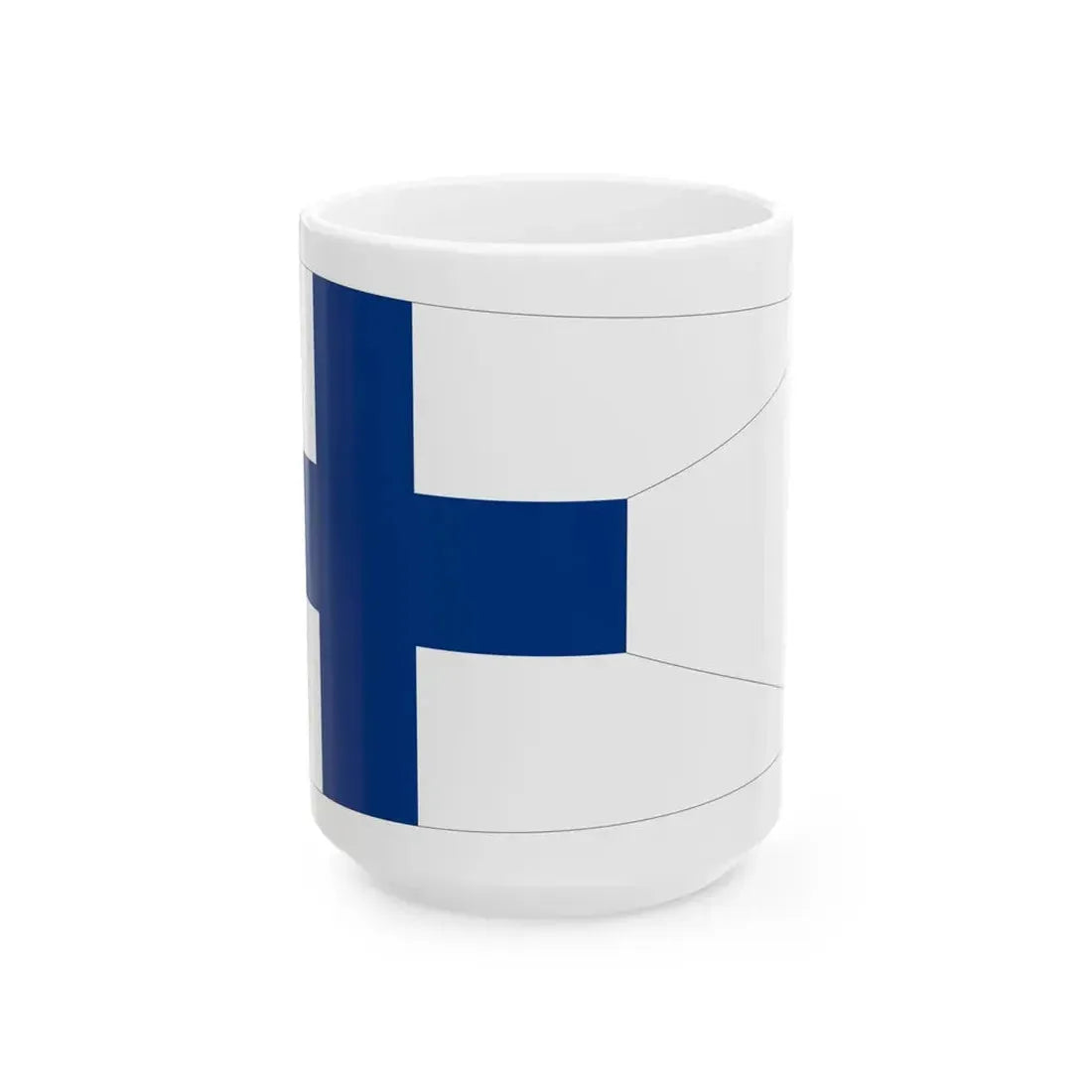 Pennant of Commander of Naval Squadron Finland (Finland) White Coffee Mug 15oz - Go Mug Yourself