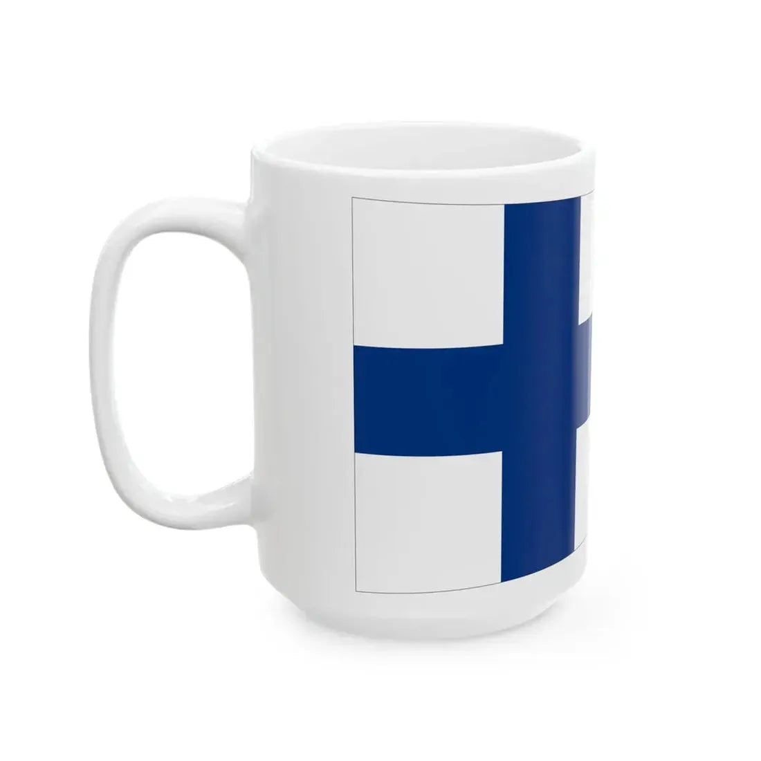 Pennant of Commander of Naval Squadron Finland (Finland) White Coffee Mug - Go Mug Yourself