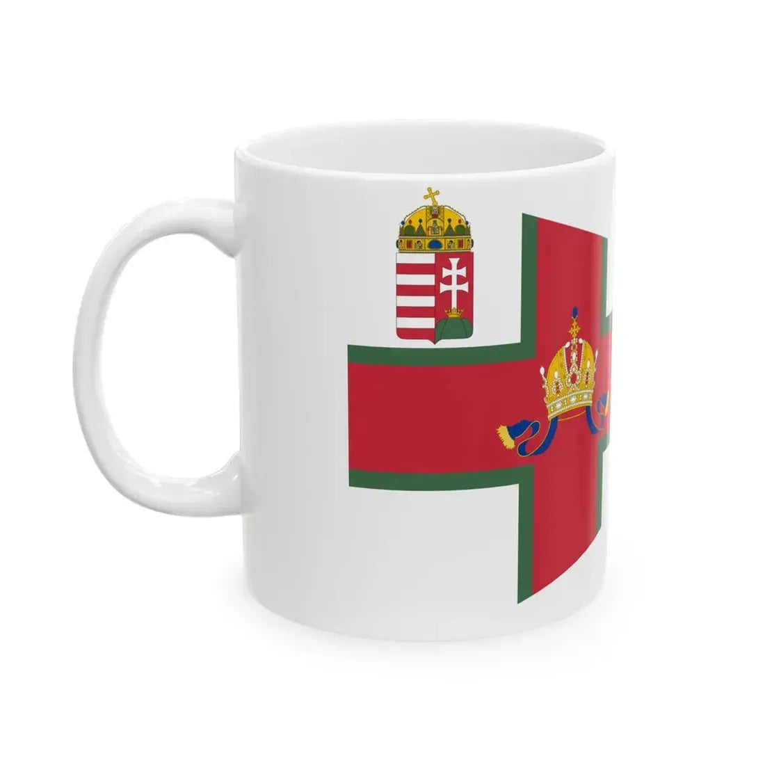 Pennant of Honorary Members of the Imperial and Royal Yacht Squadron Transleithania (Hungary) White Coffee Mug - Go Mug Yourself