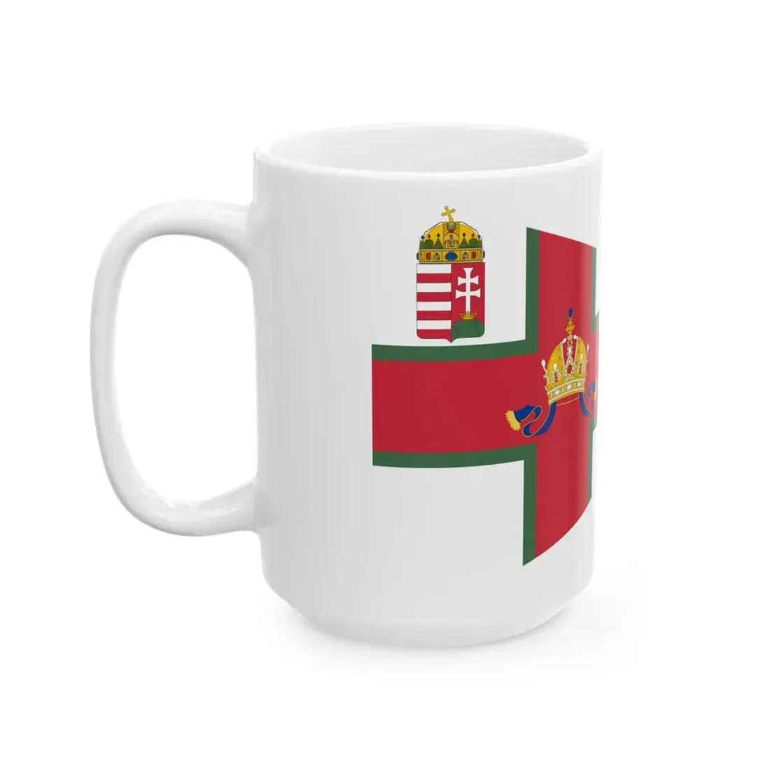 Pennant of Honorary Members of the Imperial and Royal Yacht Squadron Transleithania (Hungary) White Coffee Mug - Go Mug Yourself